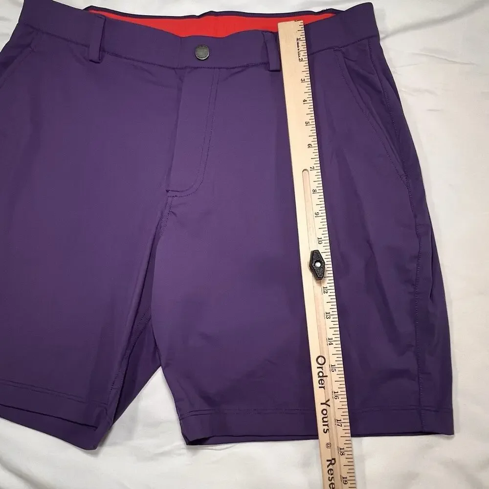 Redvanly Hanover Shorts Size L / 7” Loganberry Purple Pull On Golf Performance